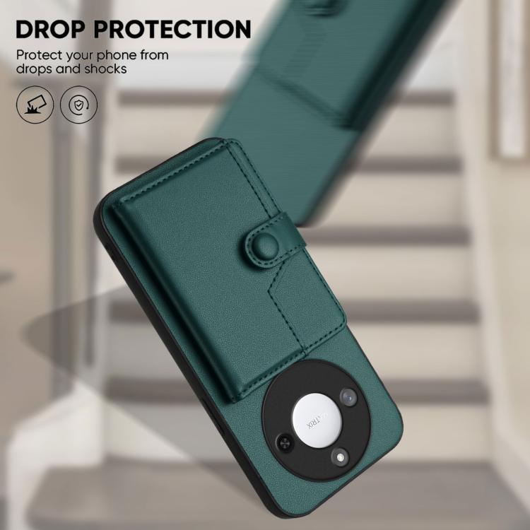 For Honor X60 / X9c Smart Button Card Bag RFID Anti-theft Phone Case