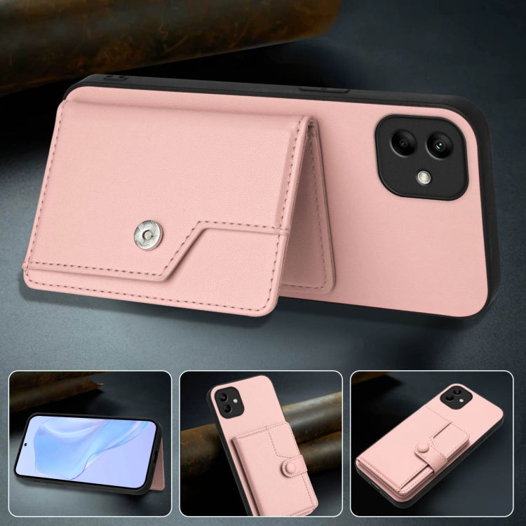 For Samsung Galaxy A04 4G Button Card Bag RFID Anti-theft Phone Case