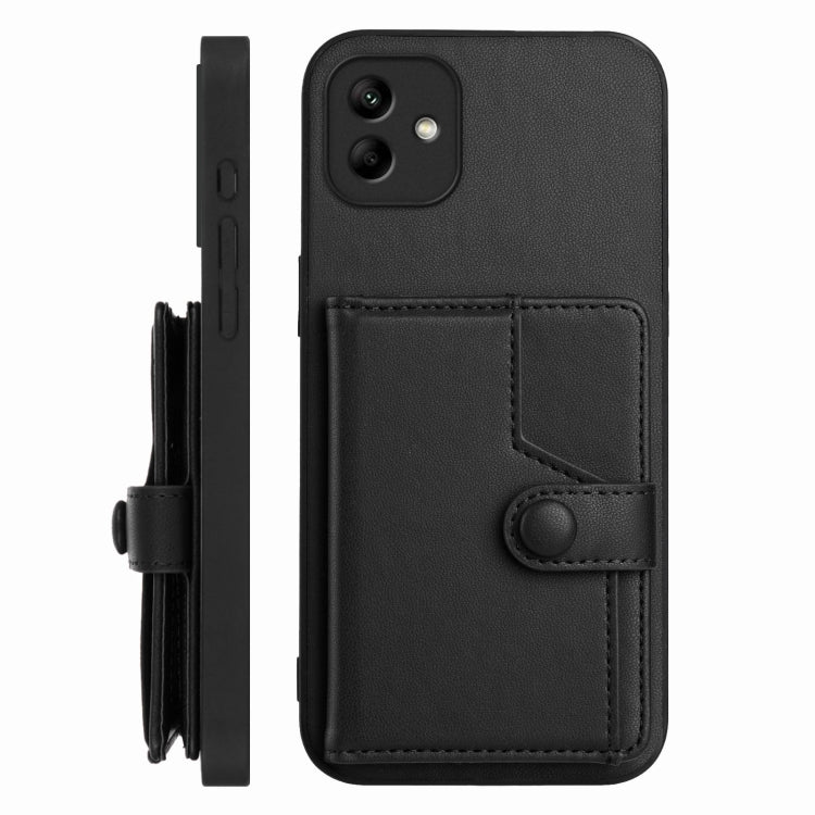 For Samsung Galaxy A04 4G Button Card Bag RFID Anti-theft Phone Case