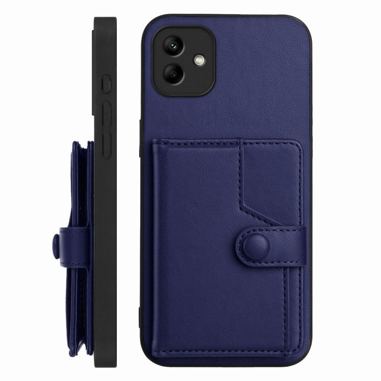 For Samsung Galaxy A04 4G Button Card Bag RFID Anti-theft Phone Case
