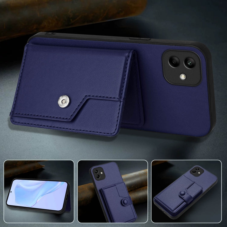 For Samsung Galaxy A04 4G Button Card Bag RFID Anti-theft Phone Case
