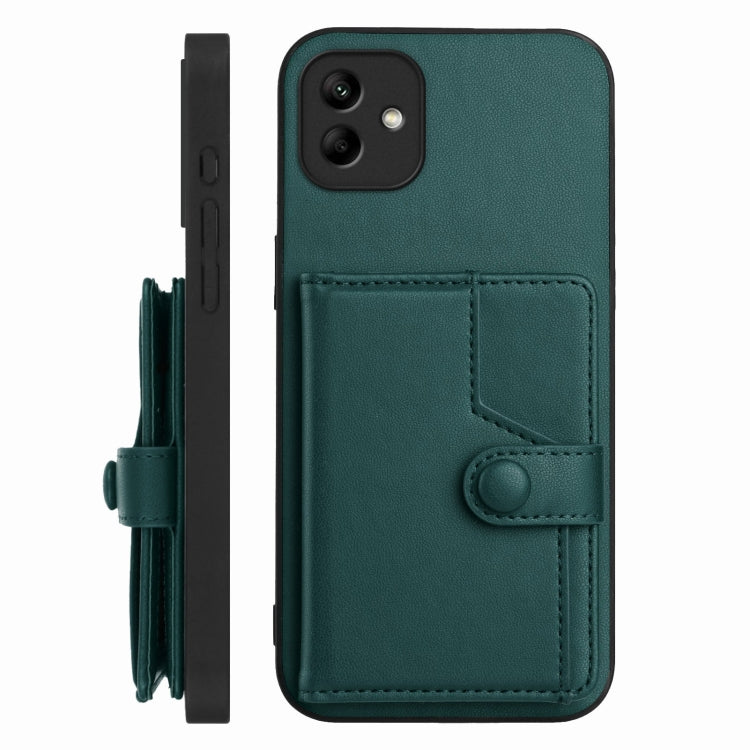 For Samsung Galaxy A04 4G Button Card Bag RFID Anti-theft Phone Case