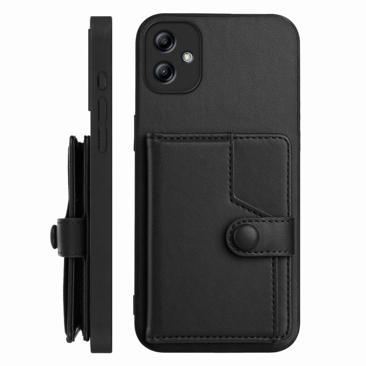 For Samsung Galaxy A04e Button Card Bag RFID Anti-theft Phone Case