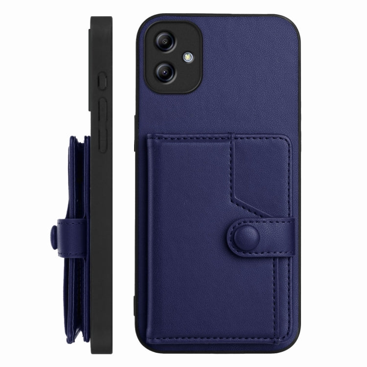 For Samsung Galaxy A04e Button Card Bag RFID Anti-theft Phone Case