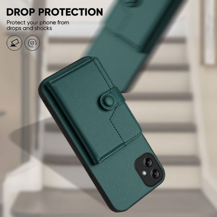 For Samsung Galaxy A04e Button Card Bag RFID Anti-theft Phone Case