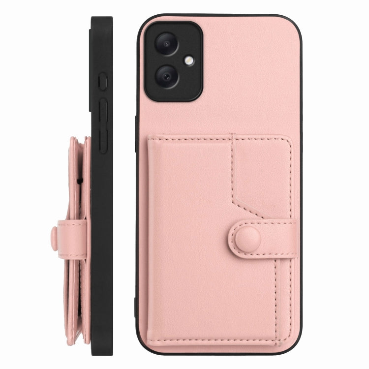 For Samsung Galaxy A05 4G Button Card Bag RFID Anti-theft Phone Case