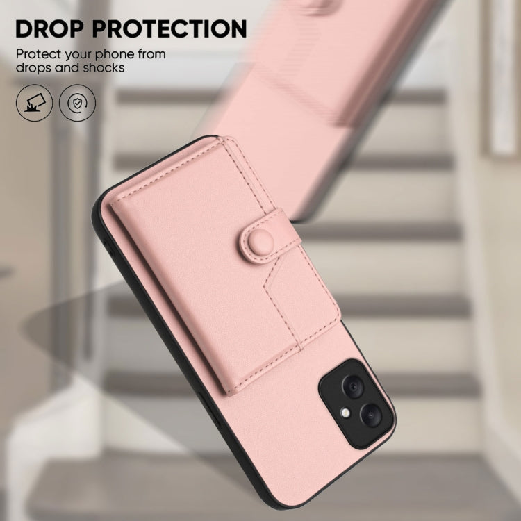 For Samsung Galaxy A05 4G Button Card Bag RFID Anti-theft Phone Case