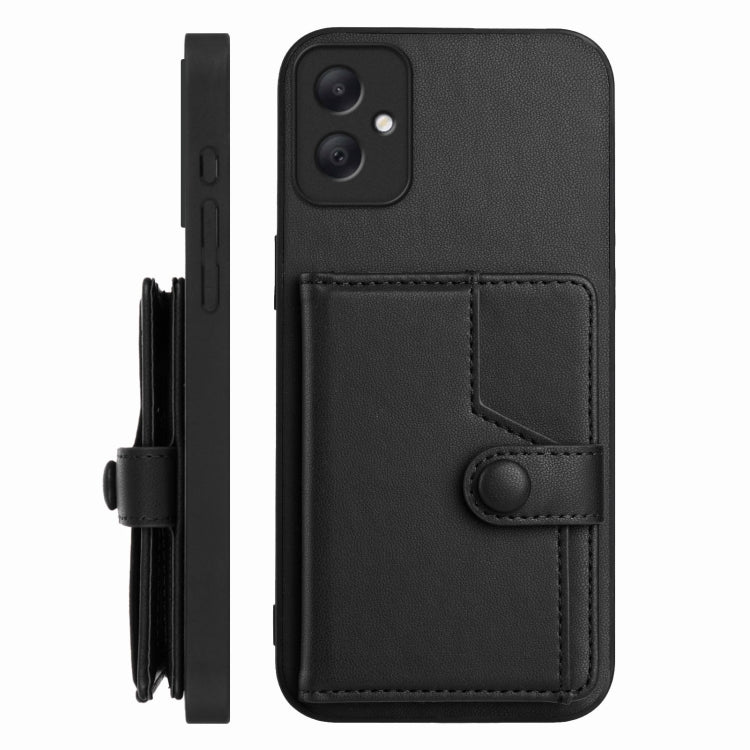 For Samsung Galaxy A05 4G Button Card Bag RFID Anti-theft Phone Case