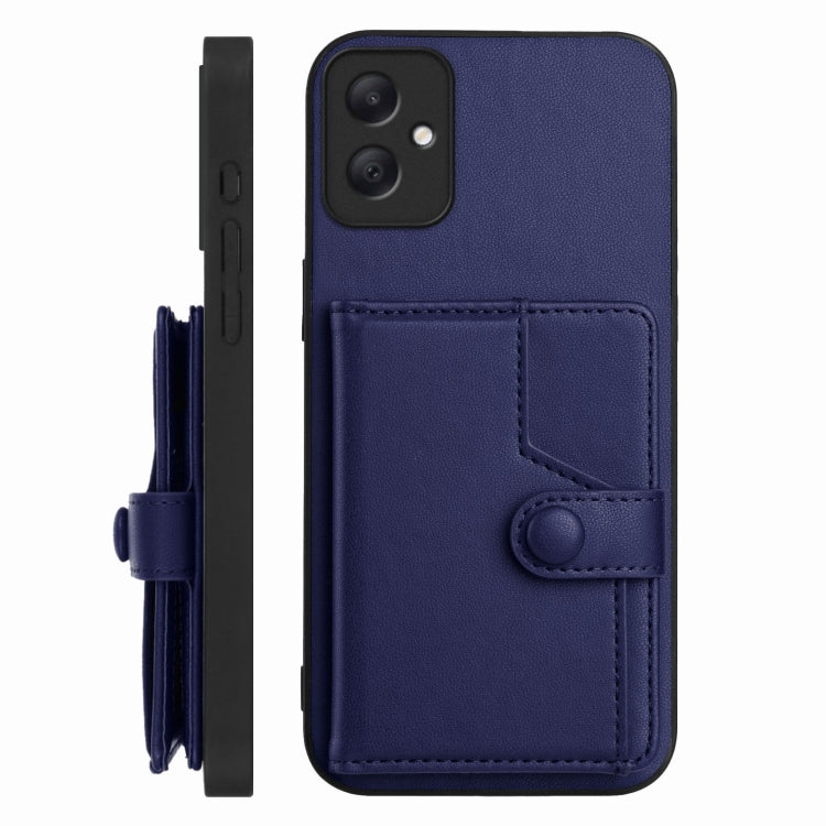 For Samsung Galaxy A05 4G Button Card Bag RFID Anti-theft Phone Case