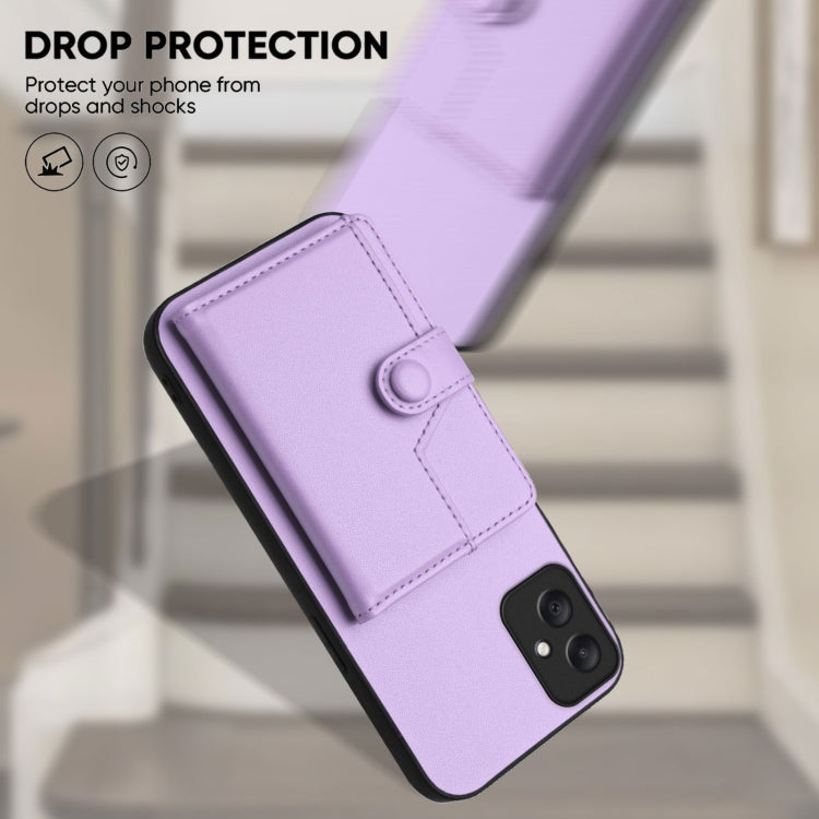 For Samsung Galaxy A05 4G Button Card Bag RFID Anti-theft Phone Case