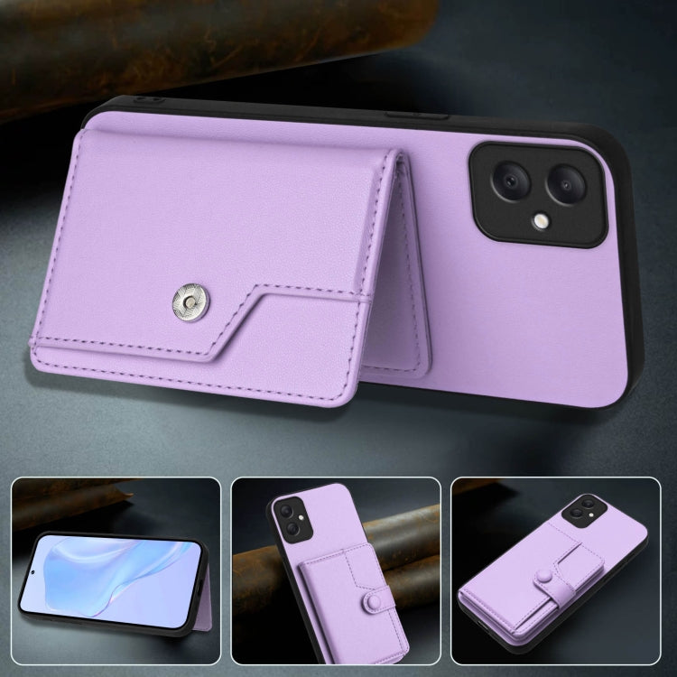 For Samsung Galaxy A05 4G Button Card Bag RFID Anti-theft Phone Case