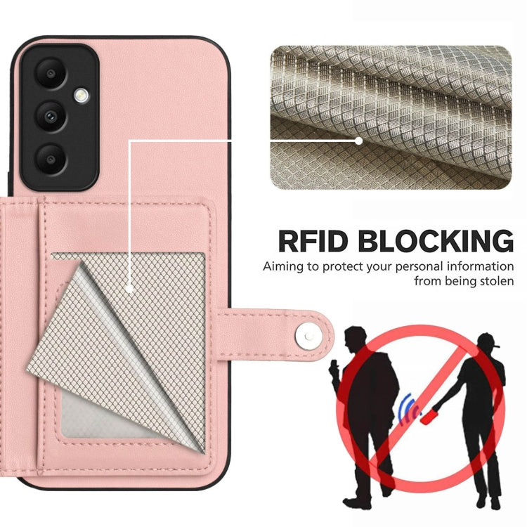 For Samsung Galaxy A05s 4G Button Card Bag RFID Anti-theft Phone Case
