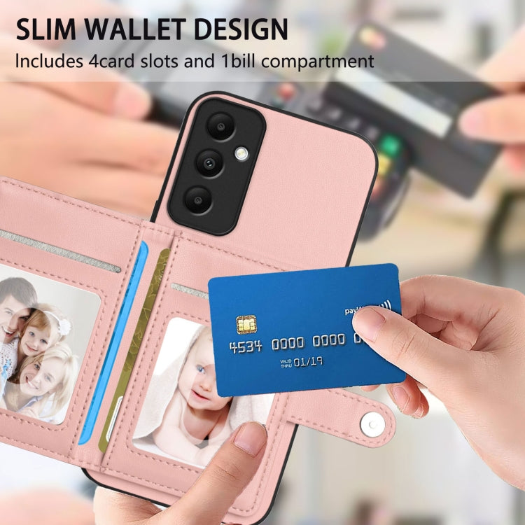 For Samsung Galaxy A05s 4G Button Card Bag RFID Anti-theft Phone Case