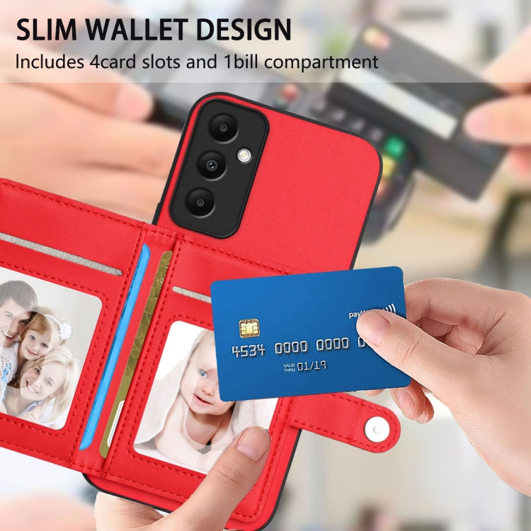 For Samsung Galaxy A05s 4G Button Card Bag RFID Anti-theft Phone Case