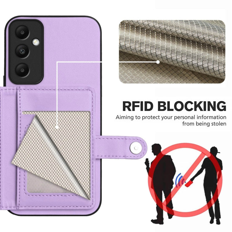 For Samsung Galaxy A05s 4G Button Card Bag RFID Anti-theft Phone Case