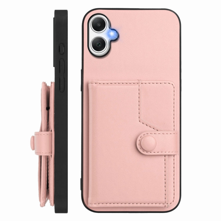 For Samsung Galaxy A06 4G Button Card Bag RFID Anti-theft Phone Case