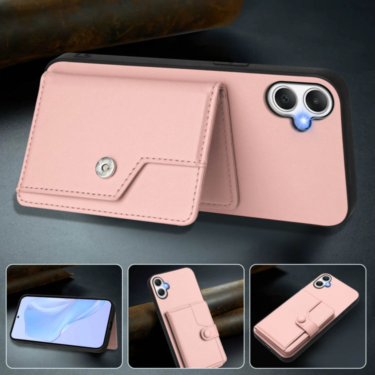 For Samsung Galaxy A06 4G Button Card Bag RFID Anti-theft Phone Case