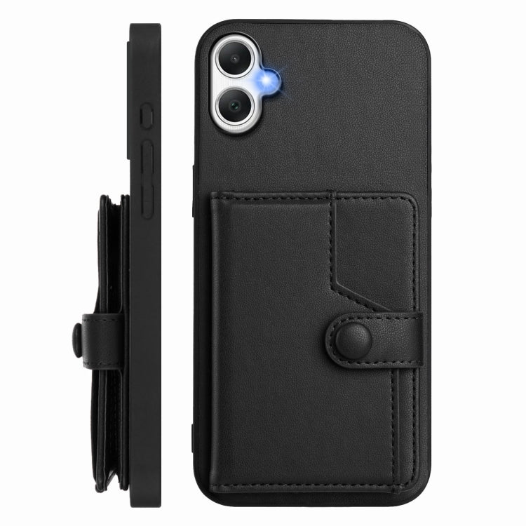 For Samsung Galaxy A06 4G Button Card Bag RFID Anti-theft Phone Case