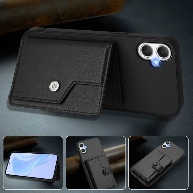 For Samsung Galaxy A06 4G Button Card Bag RFID Anti-theft Phone Case