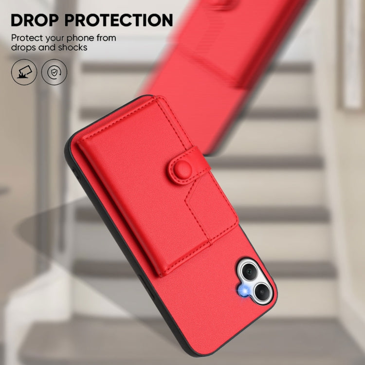 For Samsung Galaxy A06 4G Button Card Bag RFID Anti-theft Phone Case