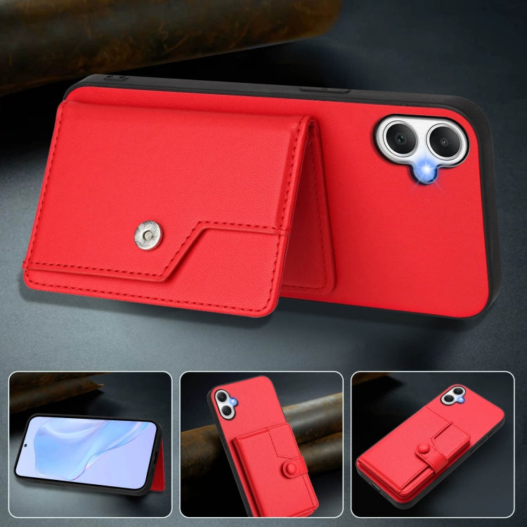 For Samsung Galaxy A06 4G Button Card Bag RFID Anti-theft Phone Case