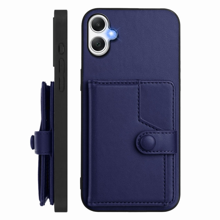 For Samsung Galaxy A06 4G Button Card Bag RFID Anti-theft Phone Case