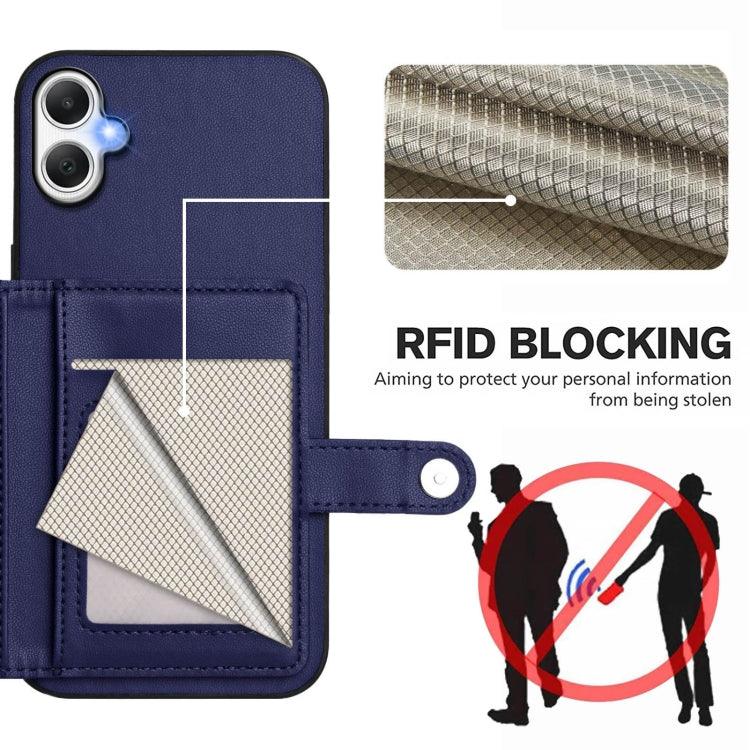 For Samsung Galaxy A06 4G Button Card Bag RFID Anti-theft Phone Case