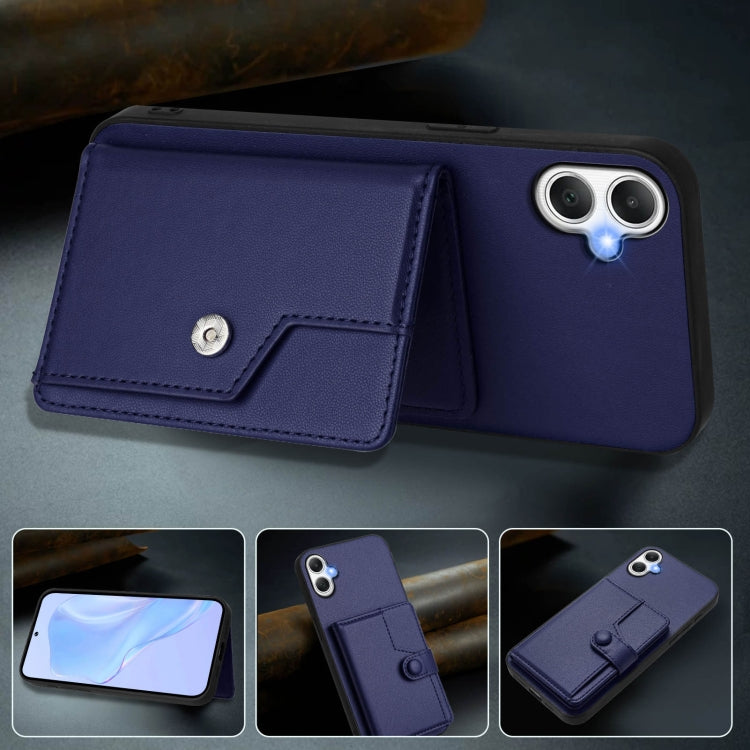 For Samsung Galaxy A06 4G Button Card Bag RFID Anti-theft Phone Case