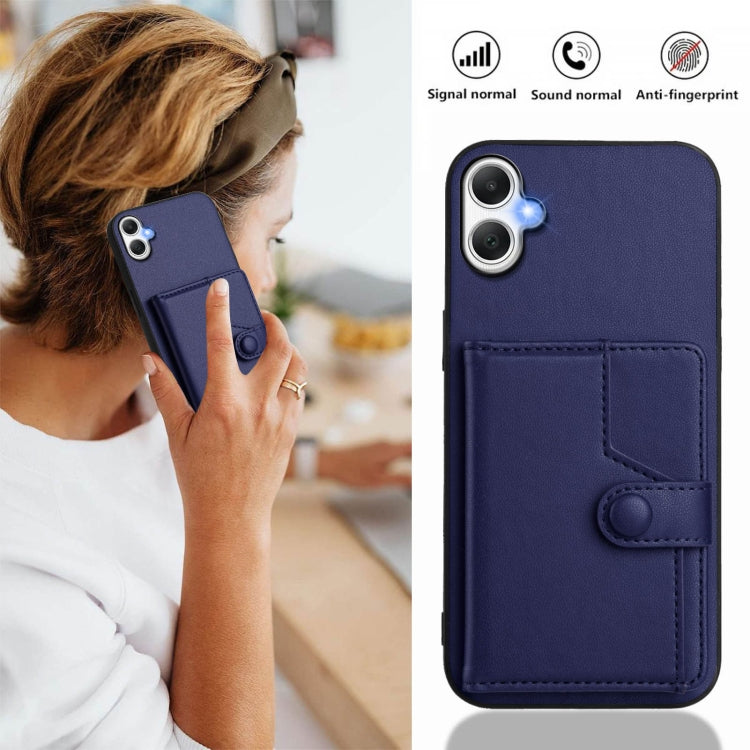 For Samsung Galaxy A06 4G Button Card Bag RFID Anti-theft Phone Case