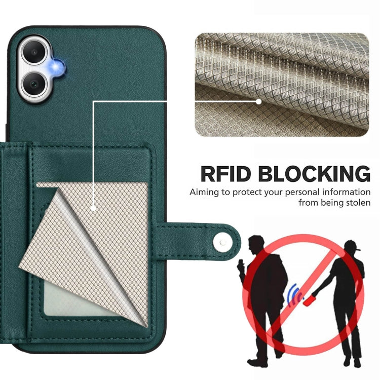For Samsung Galaxy A06 4G Button Card Bag RFID Anti-theft Phone Case