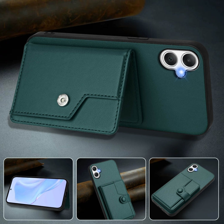 For Samsung Galaxy A06 4G Button Card Bag RFID Anti-theft Phone Case