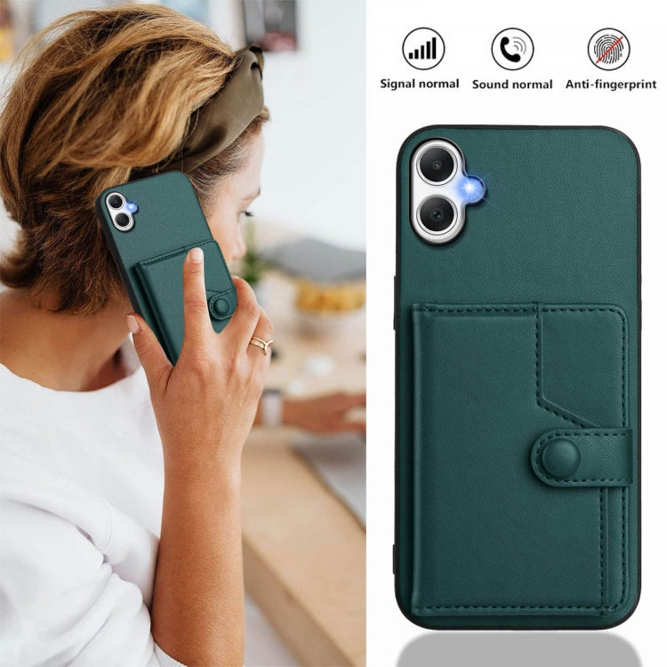 For Samsung Galaxy A06 4G Button Card Bag RFID Anti-theft Phone Case