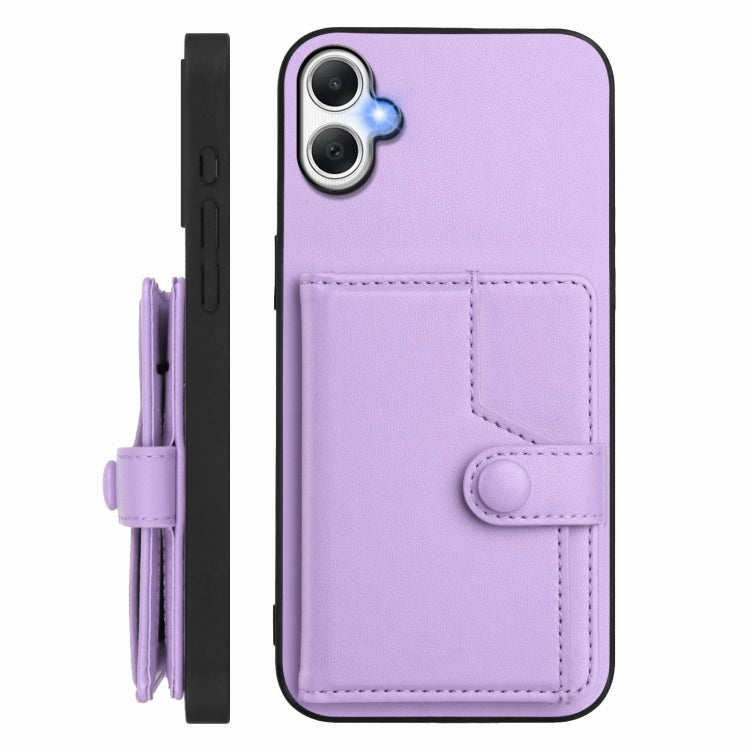 For Samsung Galaxy A06 4G Button Card Bag RFID Anti-theft Phone Case