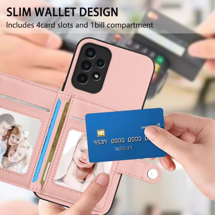 For Samsung Galaxy A13 4G Button Card Bag RFID Anti-theft Phone Case