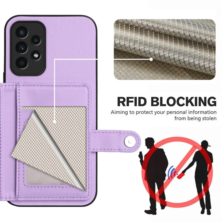 For Samsung Galaxy A13 4G Button Card Bag RFID Anti-theft Phone Case
