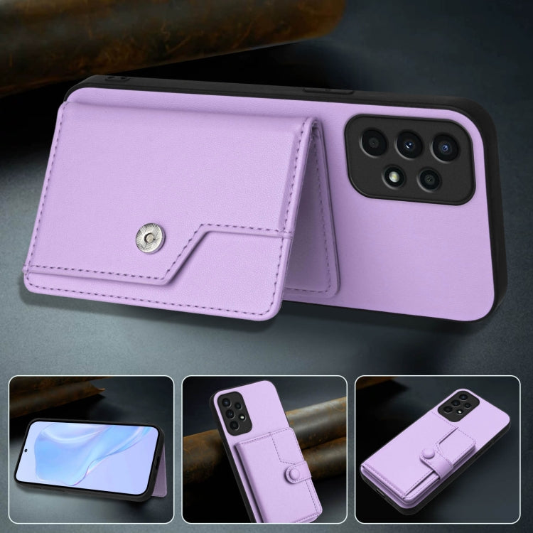 For Samsung Galaxy A13 4G Button Card Bag RFID Anti-theft Phone Case