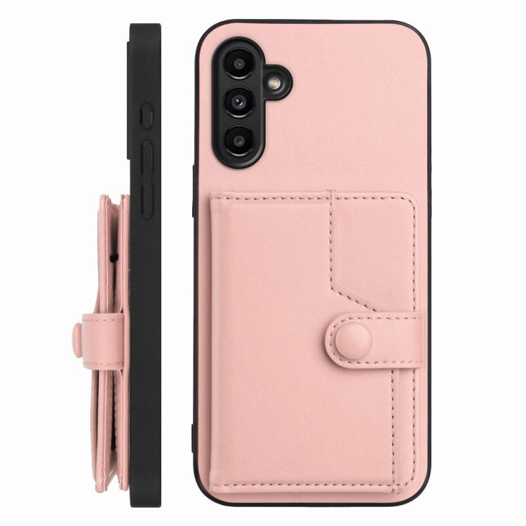 For Samsung Galaxy A13 5G / A04s Button Card Bag RFID Anti-theft Phone Case