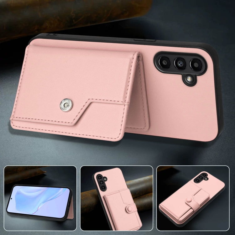 For Samsung Galaxy A13 5G / A04s Button Card Bag RFID Anti-theft Phone Case