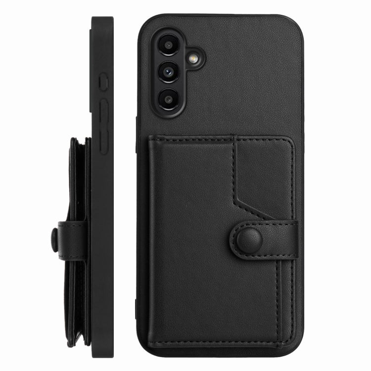 For Samsung Galaxy A13 5G / A04s Button Card Bag RFID Anti-theft Phone Case