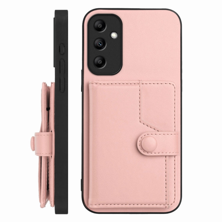 For Samsung Galaxy A14 5G Button Card Bag RFID Anti-theft Phone Case