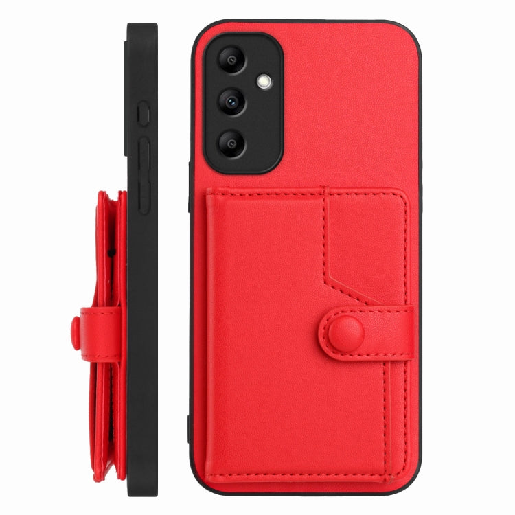 For Samsung Galaxy A14 5G Button Card Bag RFID Anti-theft Phone Case
