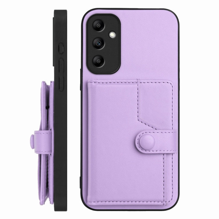 For Samsung Galaxy A14 5G Button Card Bag RFID Anti-theft Phone Case
