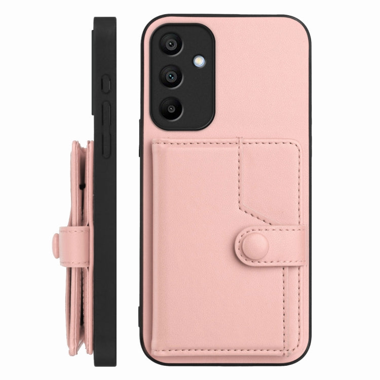 For Samsung Galaxy A15 4G Button Card Bag RFID Anti-theft Phone Case