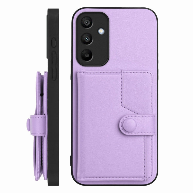 For Samsung Galaxy A15 4G Button Card Bag RFID Anti-theft Phone Case