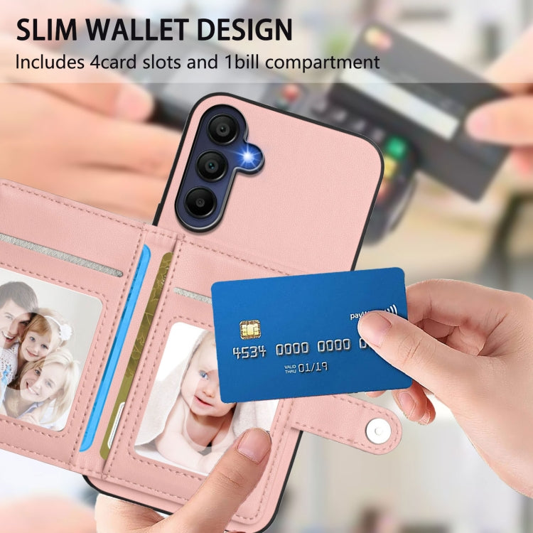 For Samsung Galaxy A16 5G Button Card Bag RFID Anti-theft Phone Case
