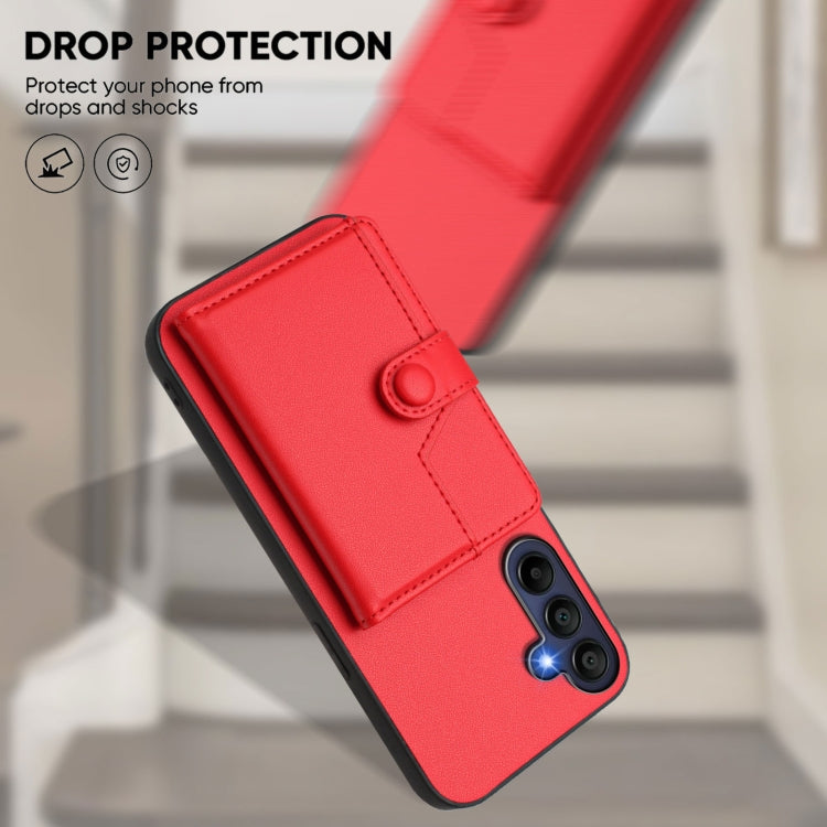 For Samsung Galaxy A16 5G Button Card Bag RFID Anti-theft Phone Case