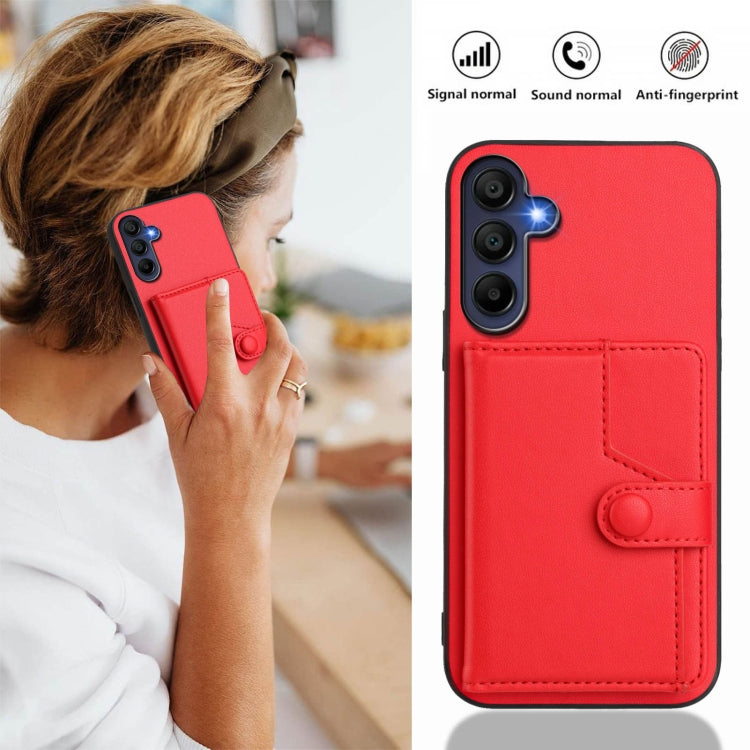 For Samsung Galaxy A16 5G Button Card Bag RFID Anti-theft Phone Case