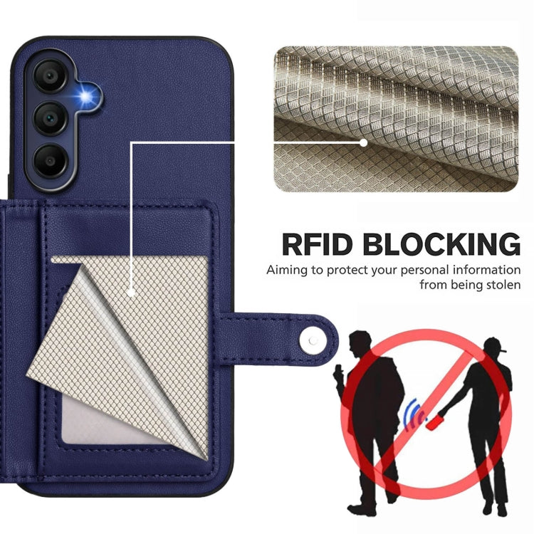 For Samsung Galaxy A16 5G Button Card Bag RFID Anti-theft Phone Case