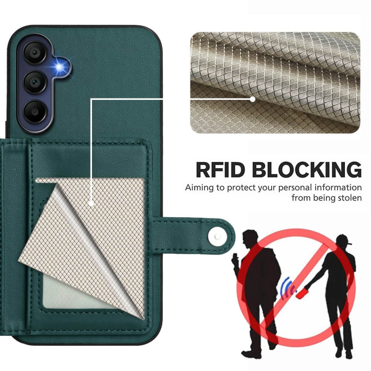 For Samsung Galaxy A16 5G Button Card Bag RFID Anti-theft Phone Case