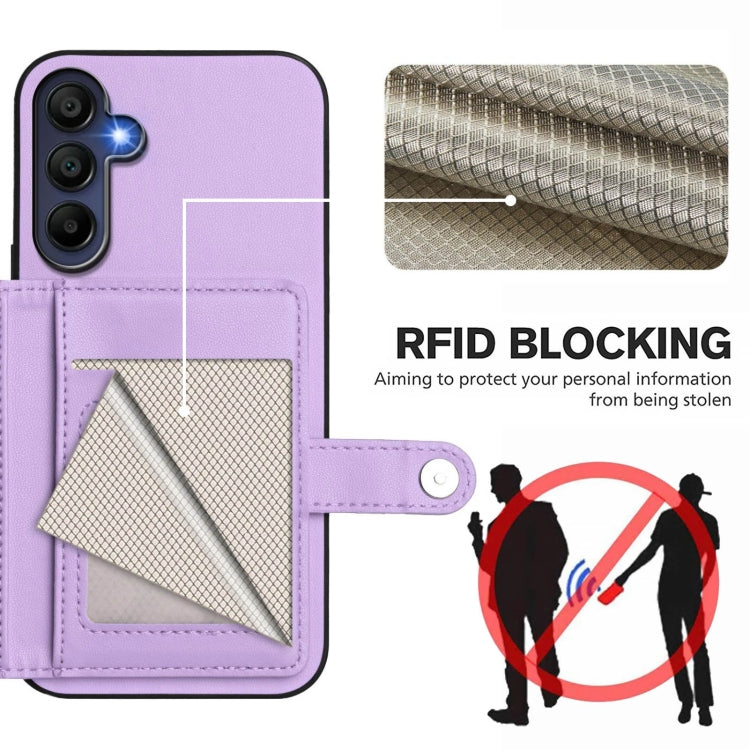For Samsung Galaxy A16 5G Button Card Bag RFID Anti-theft Phone Case